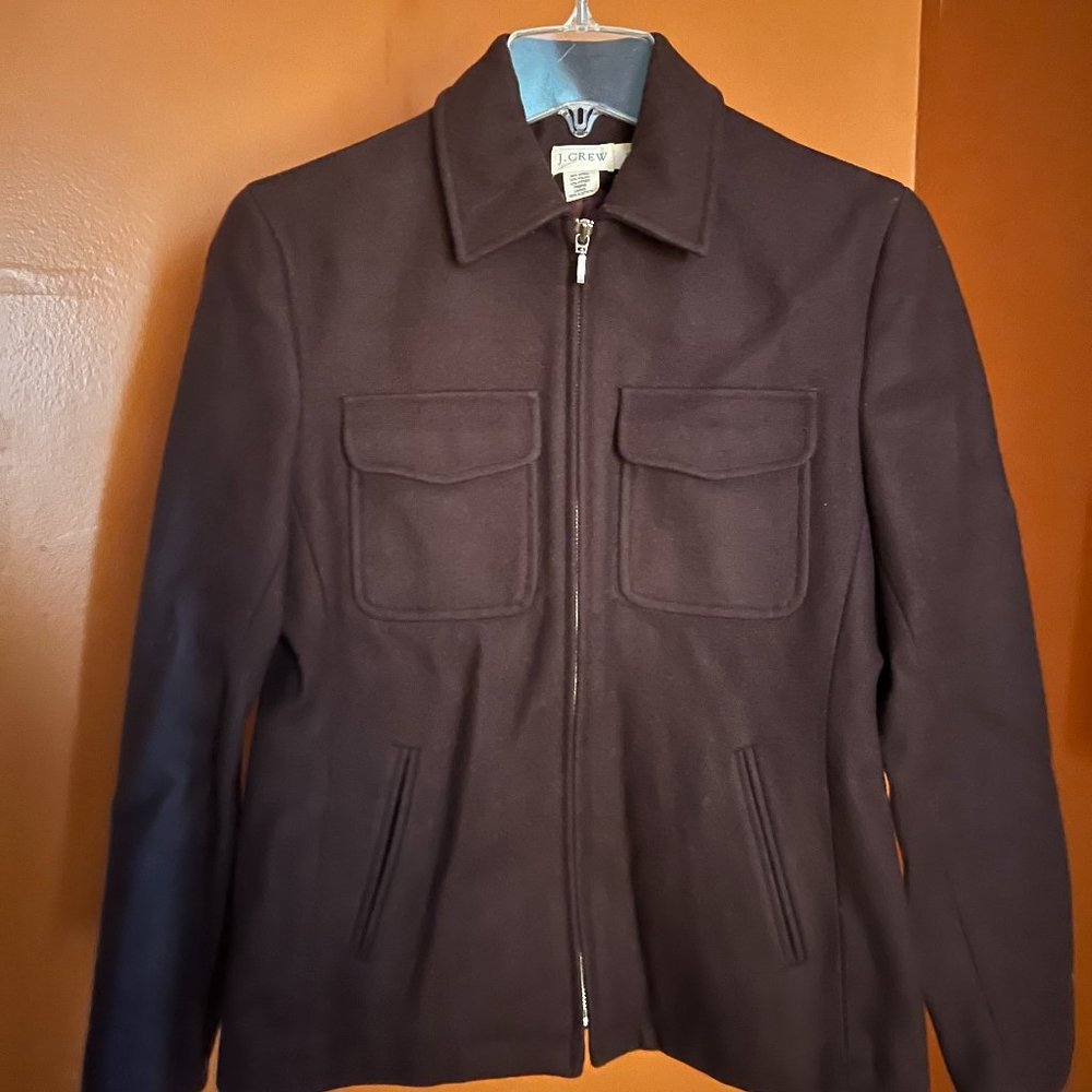 J.Crew Melton Wool Jacket Classic Vintage Styling (90s) Size XS